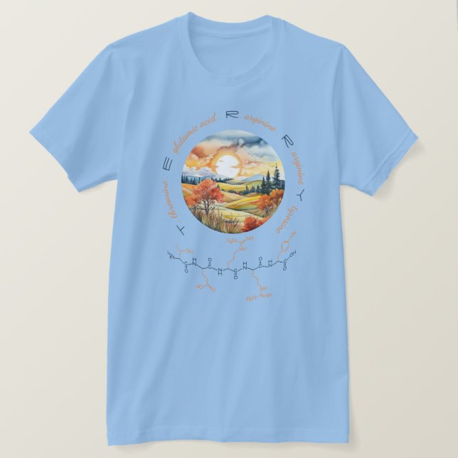 T-shirt peptide TERRY, Lune 1 avec texte personnalisé, lum (Design devant)