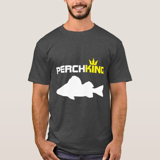 T-shirt Perch King Funny Perch Fishing (Devant)