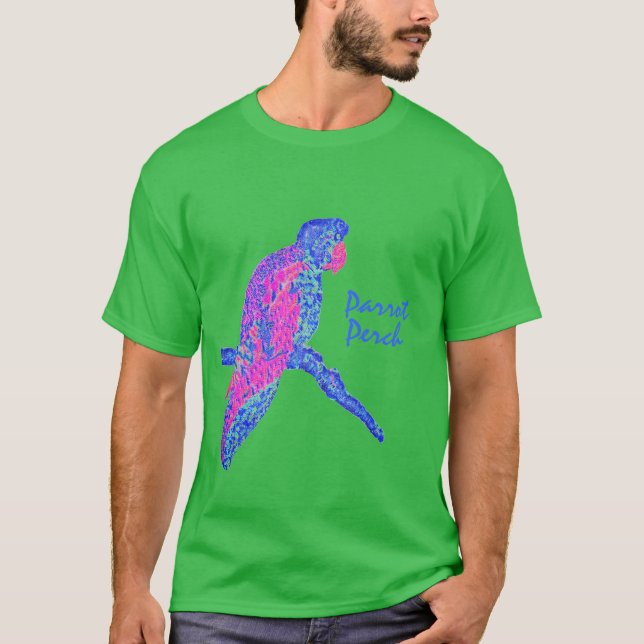 T-shirt Perche de perroquet (Adulte) (Devant)