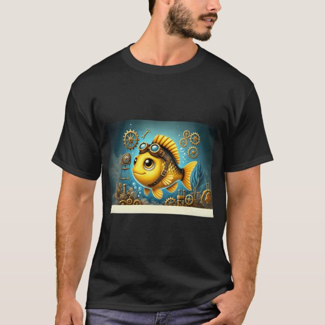 T-shirt Perche jaune steampunk (Devant)
