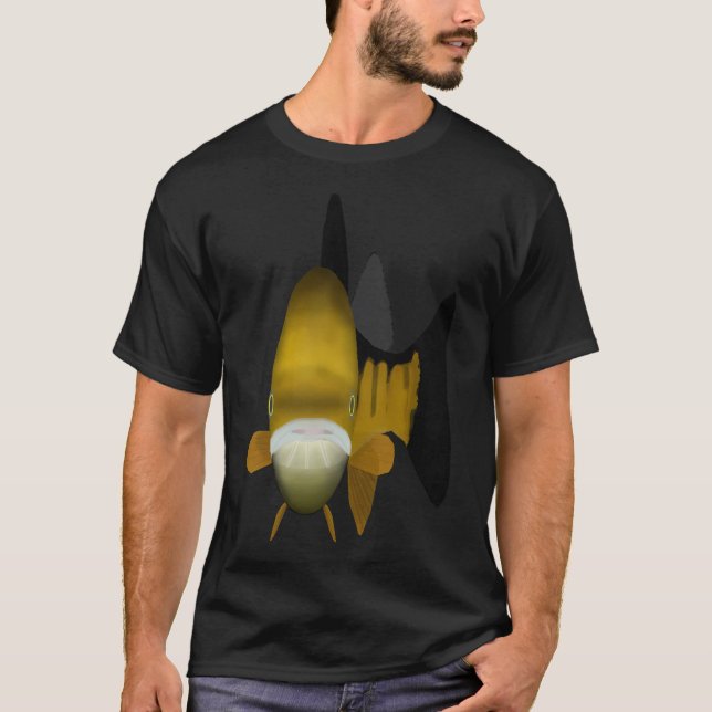 T-shirt Perche jaune - Tête de poisson (Devant)