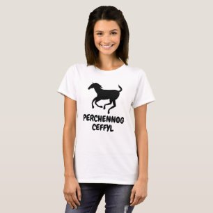 T-shirt Perchennog ceff propriétaire de cheval en galloi