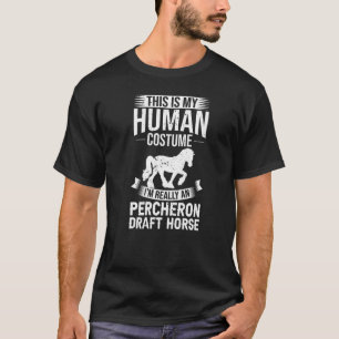 T-shirt Percheron Ébauche Cheval Cheval Cheval Équitation
