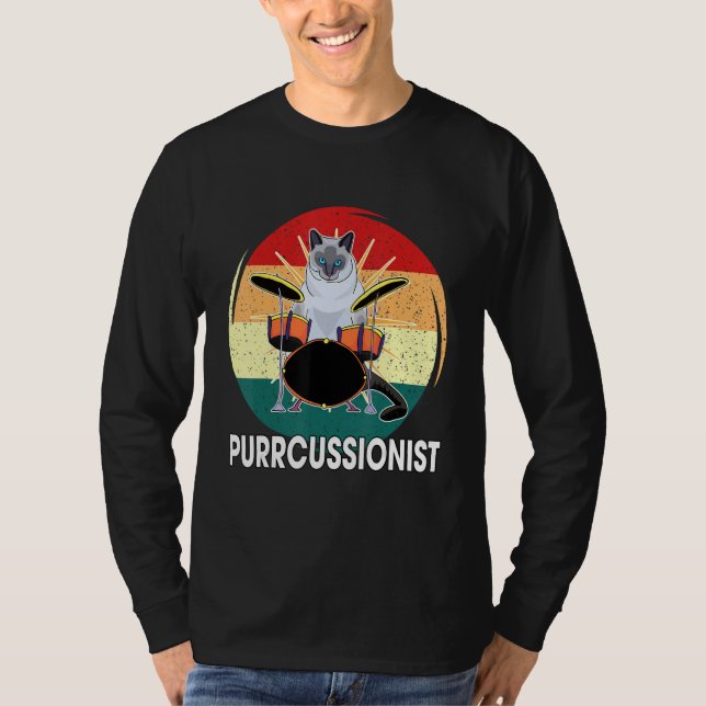 T-shirt Percussion Drummer Drumming Drums Saying I Kitten  (Devant)
