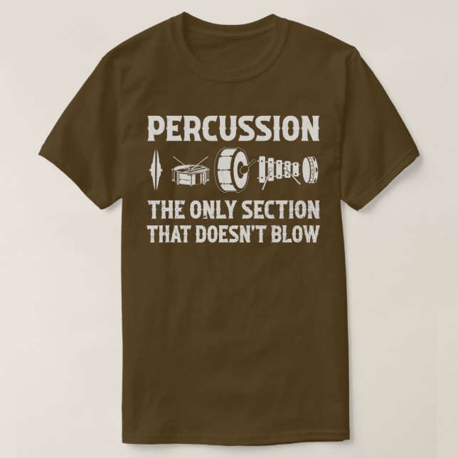 T-shirt Percussion la seule section casquette ne souffle p (Design devant)