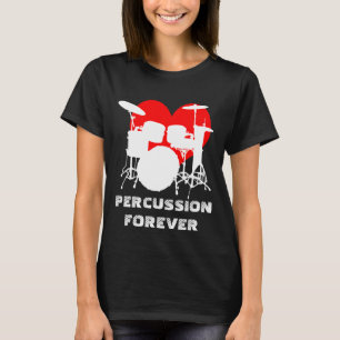 T-shirt Percussion toujours drôle personnalisable noir