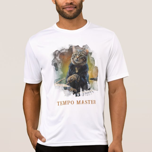 T-shirt *~* Percussionniste Cool Cat AP91 DRUM Player (Devant)