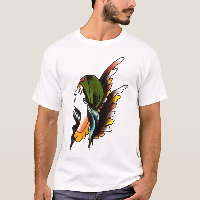 T-shirt Percy arrose la tête de fille par doux (Devant)