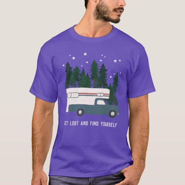 T-shirt PERDEZ-VOUS ET TROUVEZ-VOUS RVing Camping Camping  (Devant)