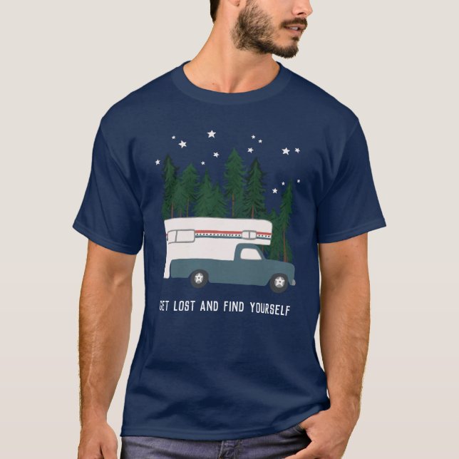 T-shirt PERDEZ-VOUS ET TROUVEZ-VOUS RVing Camping Camping  (Devant)