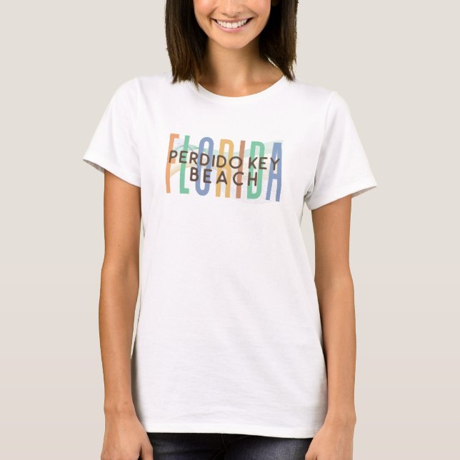 T-shirt Perdido Key Beach Floride (Vagues de sable) (Devant)