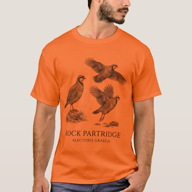 T-shirt Perdrix bartavelle ,Alectoris Graeca Oiseaux de Ch (Devant)