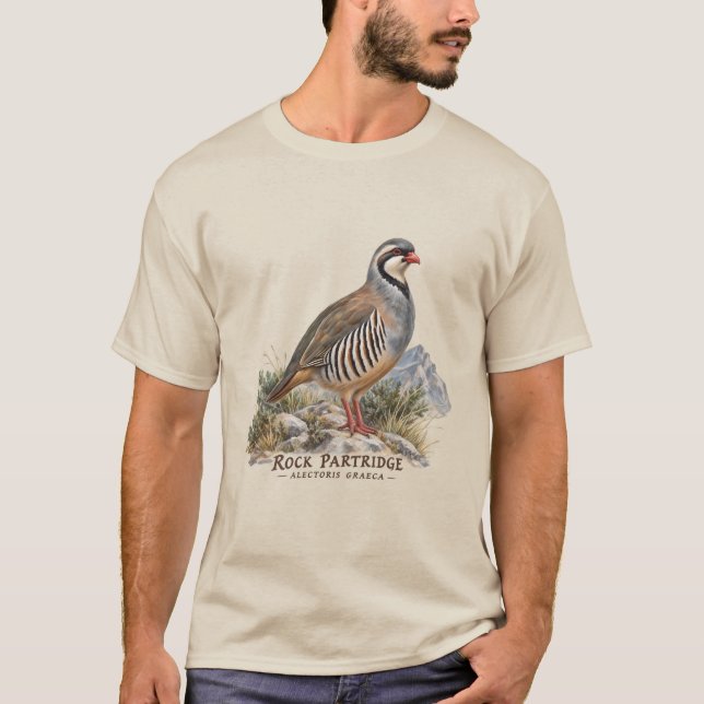 T-shirt Perdrix bartavelle ,Alectoris Graeca Oiseaux de Ch (Devant)