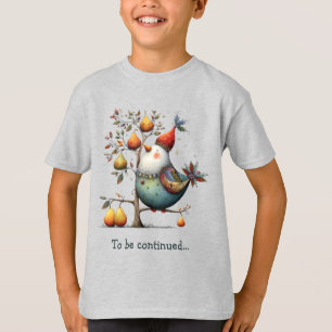T-shirt Perdrix humoristique dans un arbre à poires Fantai