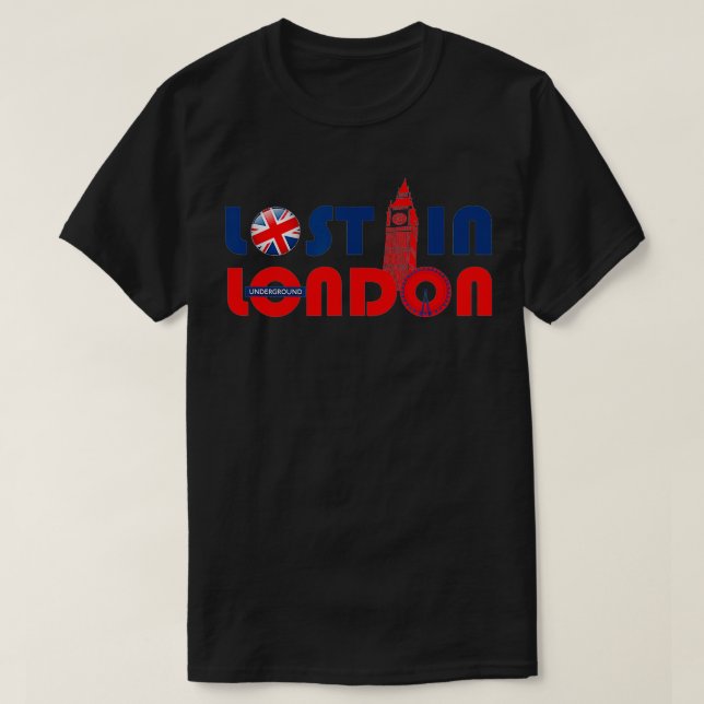 T-shirt Perdu à Londres (Design devant)