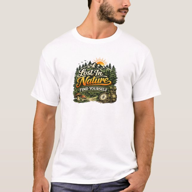 T-shirt Perdu Dans La Nature Retrouvez Vous-Même (Devant)