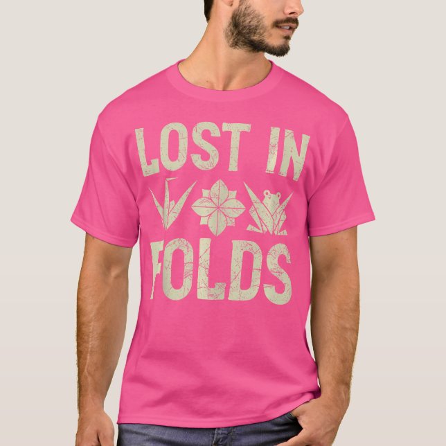T-shirt Perdu dans les plis Origami (Devant)