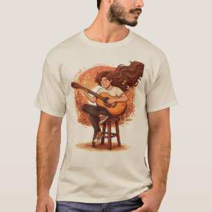 T-shirt Perdu dans l'esthétique décontractée du joueur de