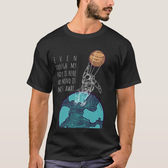 T-shirt perdu dans ses pensées (Devant)