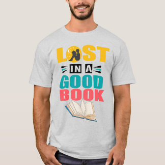 T-shirt Perdu Dans Un Bon Livre Citation Mignon Lecteur Am