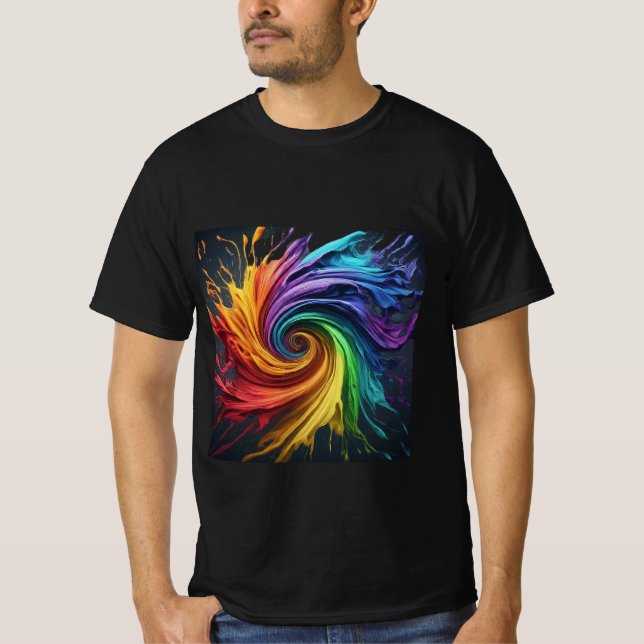 T-shirt Perdu dans un monde de couleurs (Devant)