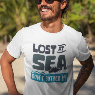 T-shirt Perdu en mer ne me gêne pas voyage de croisière