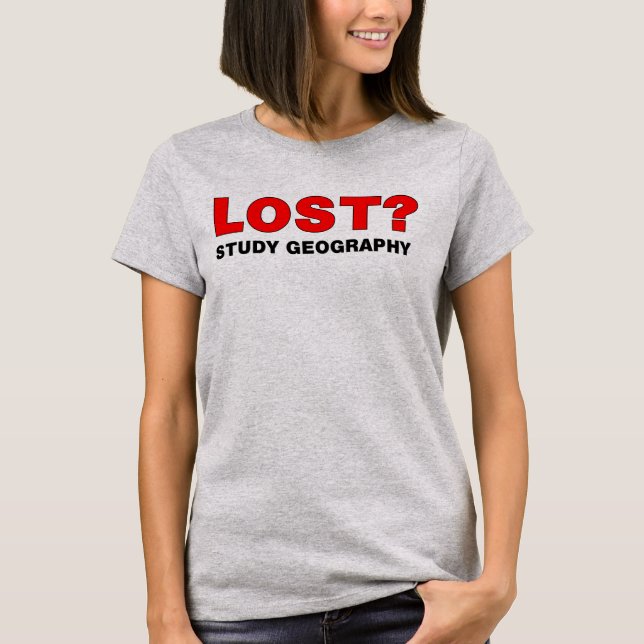 T-shirt Perdu ? Géographie des études (Devant)