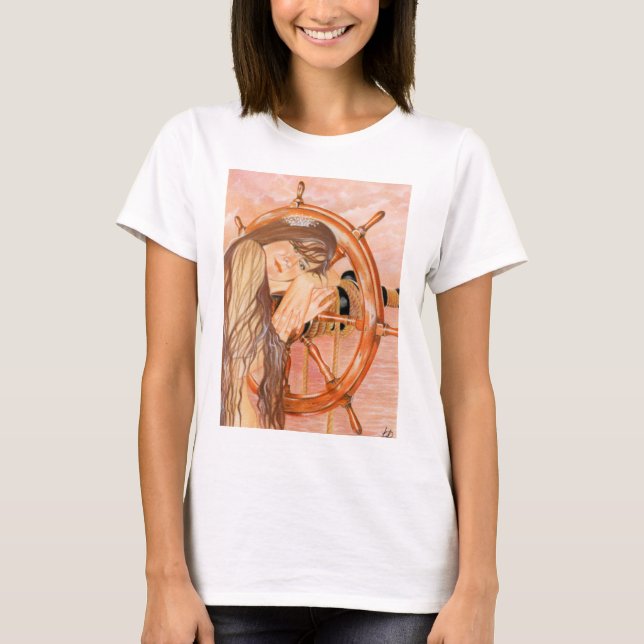 T-shirt Perdue à la chemise de sirène de mer (Devant)