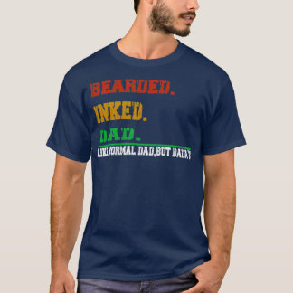 T-shirt père à l'encre barbu 1