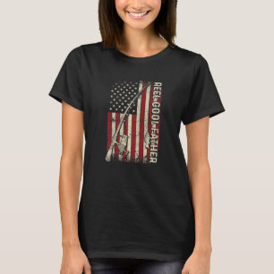 T-shirt Père américain super cool avec canne à pêche drape