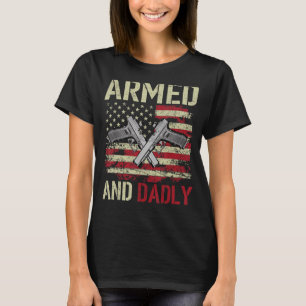 T-shirt Père Armé Et Mort Mortel Pour Père Jour Ve
