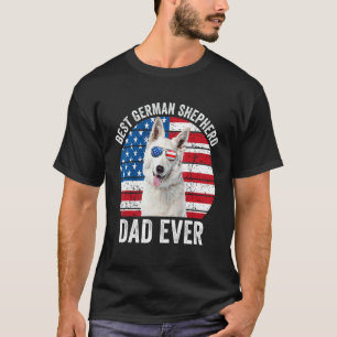 T-shirt Père Berger Blanc Allemand Américain Homme Chien D