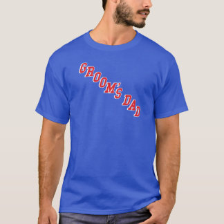 T-shirt Père bleu de chemise du marié