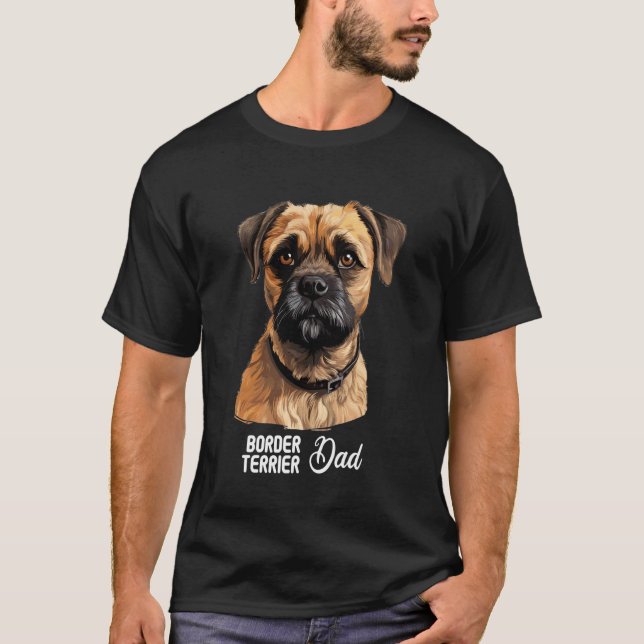 T-shirt Père Border Terrier Chien Border Terrier (Devant)
