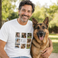Père chien GSD papa photo montage blanc