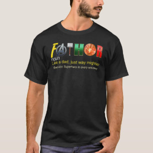 T-shirt Père Comme Papa Juste Héros Dans Chaque Père Unive