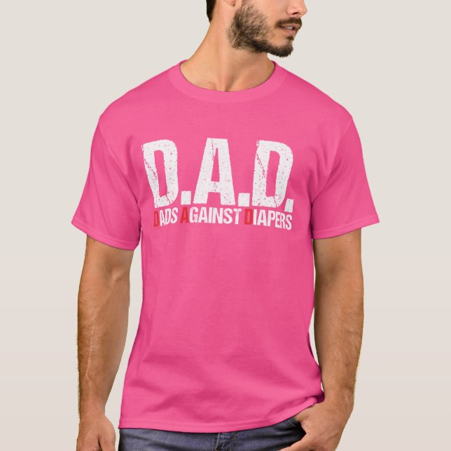 T-shirt Père contre Diaperoddler Papa Bébé Problèmes funts (Devant)