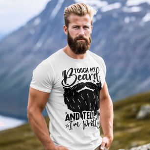 T-shirt Père cool Toucher ma barbe Anniversaire père porte