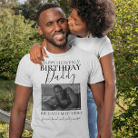 T-shirt Père d'Anniversaire paradisiaque | Mémorial photo<br><div class="desc">Chemise commémorative paradisiaque pour papa,  avec une photo et un texte modifiable. Tous les styles,  tailles et couleurs de police peuvent être modifiés en cliquant sur le lien personnaliser après la personnalisation.</div>
