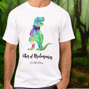 T-shirt Père de Brideasaurus Dinosaur Mariage