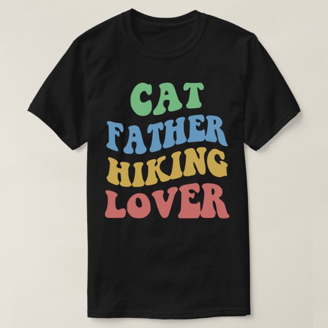 T-shirt Père de chat Randonnée Lover IV (Design devant)