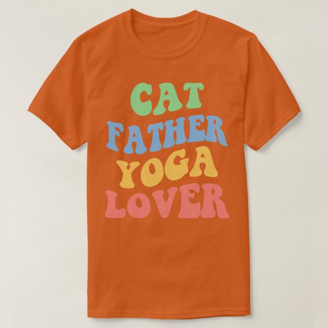 T-shirt Père de chat Yoga Lover IV (Design devant)