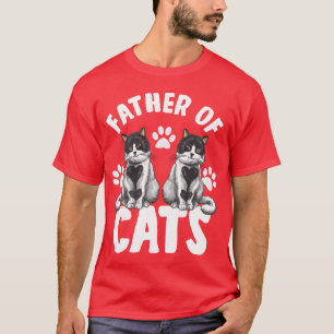 T-shirt Père de Chats Amoureux des chats Chat Papa retro