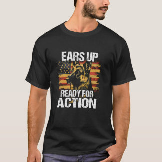 T-shirt Père de chien berger allemand patriotique Amérique