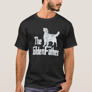 T-shirt Père de chien Retriever doré Drôle de papa chiot