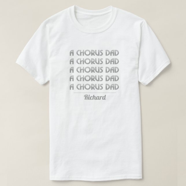 T-shirt père de choeur en argent (Design devant)