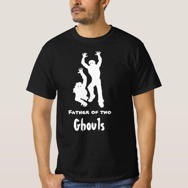 T-shirt Père de deux Ghouls Drôle papa Chemise Halloween (Devant)