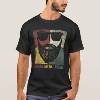 T-shirt Père de jour Cadeau Beard L'homme Mythe Légende Pa