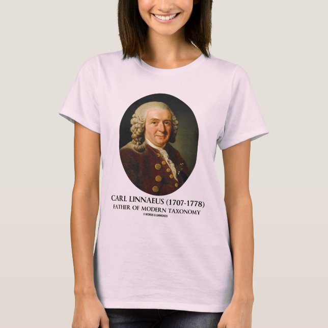 T-shirt Père de Karl Linnaeus de taxonomie moderne (Devant)