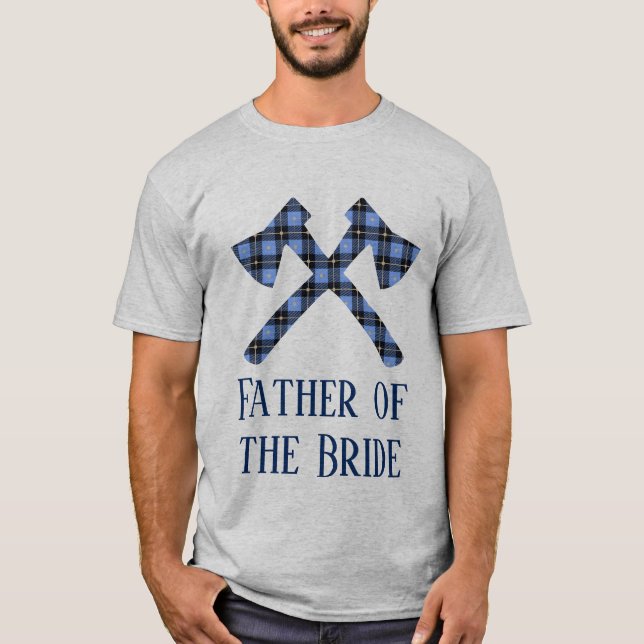T-shirt Père de la Bride double hache croix plaid (Devant)